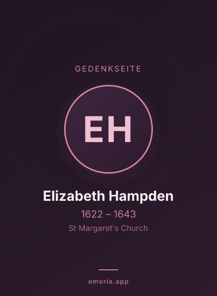 Gedenkportrait von Elizabeth Hampden