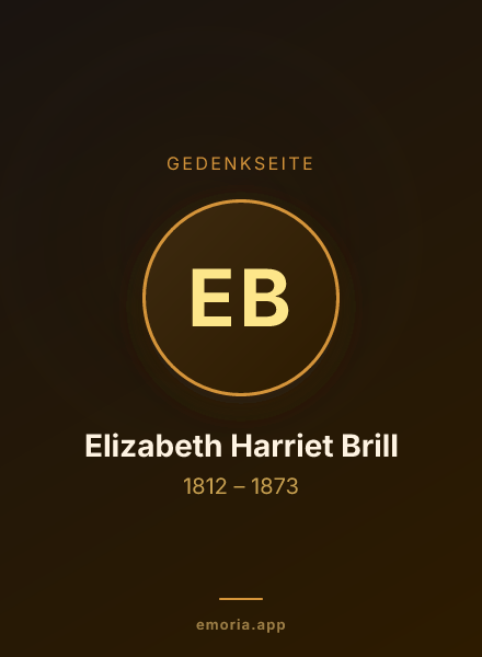 Gedenkportrait von Elizabeth Harriet Brill