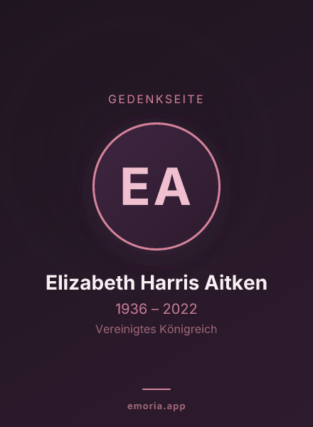 Gedenkportrait von Elizabeth Harris Aitken