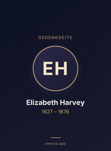 Gedenkportrait von Elizabeth Harvey