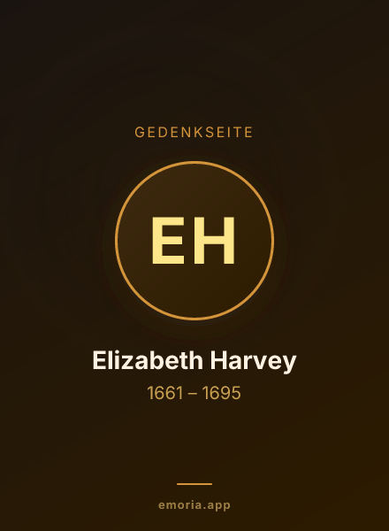 Gedenkportrait von Elizabeth Harvey