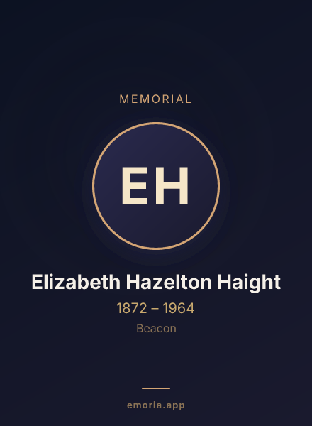 Memorial portrait of Elizabeth Hazelton Haight