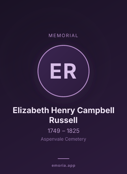 Memorial portrait of Elizabeth Henry Campbell Russell