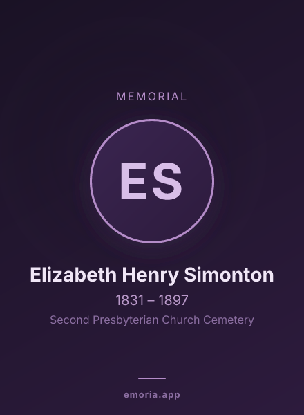 Memorial portrait of Elizabeth Henry Simonton