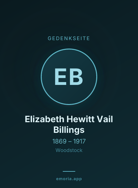 Gedenkportrait von Elizabeth Hewitt Vail Billings