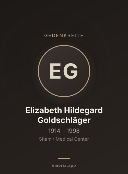Gedenkportrait von Elizabeth Hildegard Goldschläger
