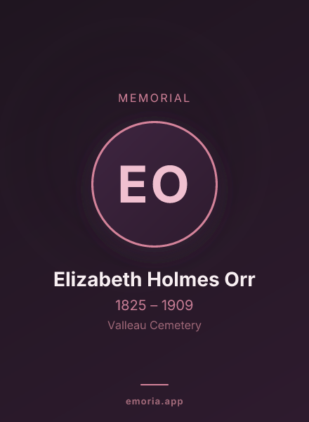Memorial portrait of Elizabeth Holmes Orr