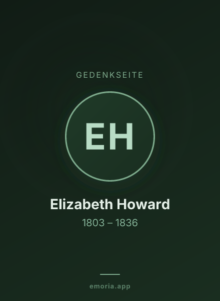 Gedenkportrait von Elizabeth Howard