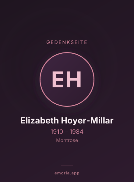 Gedenkportrait von Elizabeth Hoyer-Millar