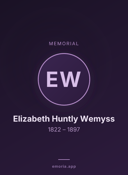 Memorial portrait of Elizabeth Huntly Wemyss