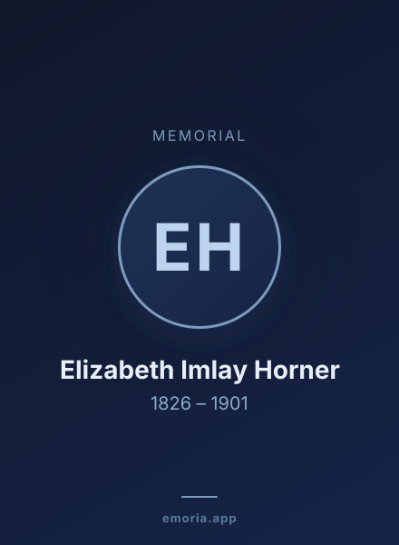 Memorial portrait of Elizabeth Imlay Horner