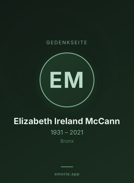 Gedenkportrait von Elizabeth Ireland McCann