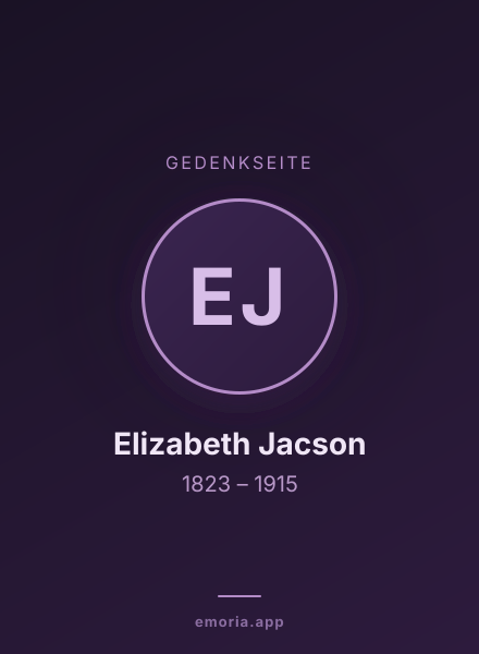 Gedenkportrait von Elizabeth Jacson