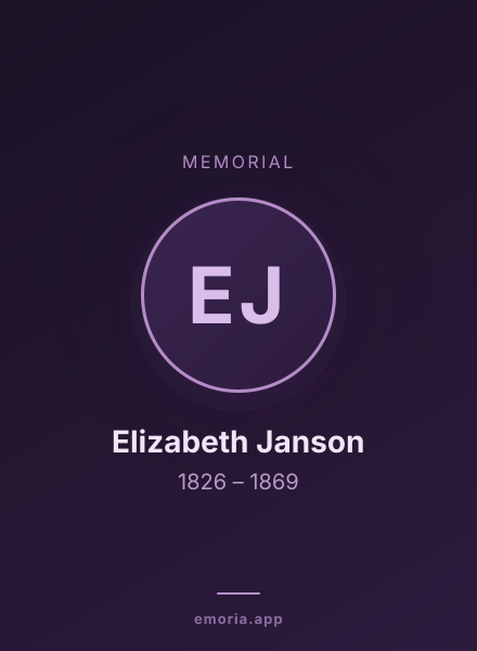 Memorial portrait of Elizabeth Janson