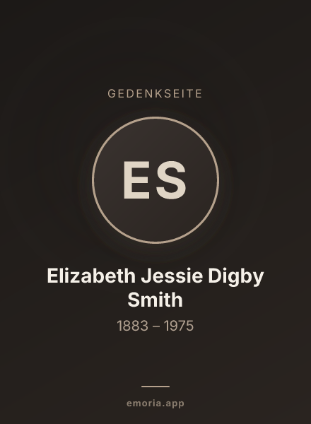 Gedenkportrait von Elizabeth Jessie Digby Smith