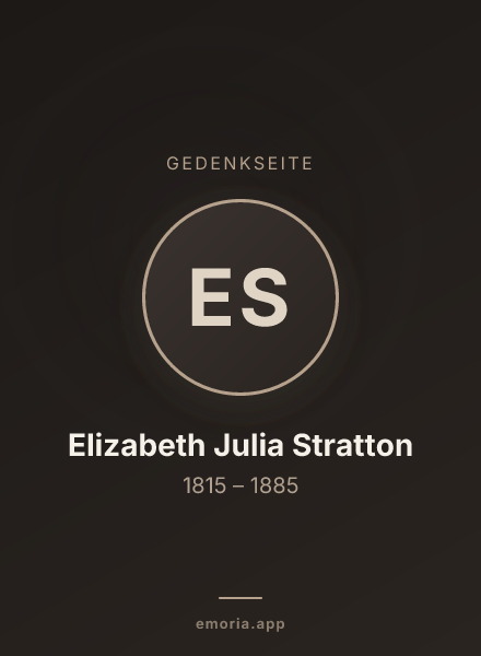 Gedenkportrait von Elizabeth Julia Stratton