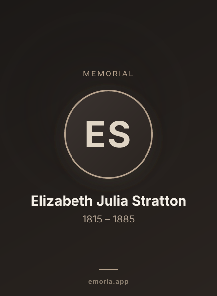 Memorial portrait of Elizabeth Julia Stratton