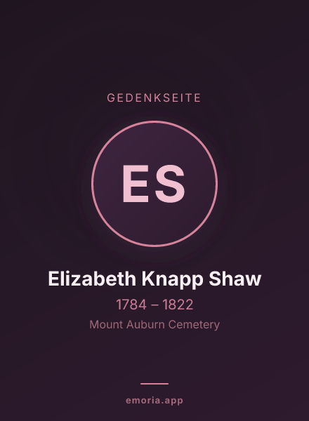 Gedenkportrait von Elizabeth Knapp Shaw