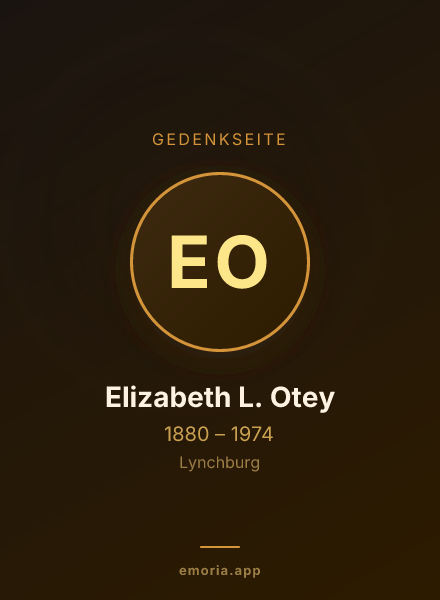 Gedenkportrait von Elizabeth L. Otey