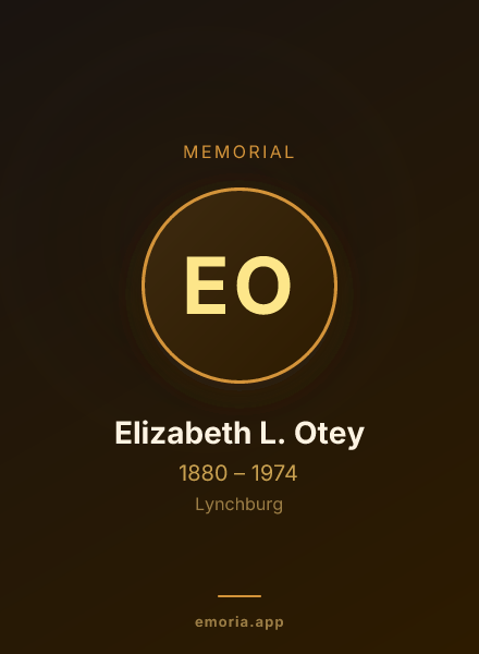 Memorial portrait of Elizabeth L. Otey