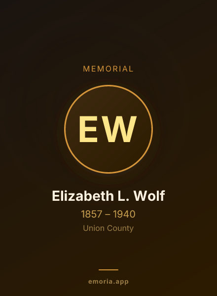 Memorial portrait of Elizabeth L. Wolf