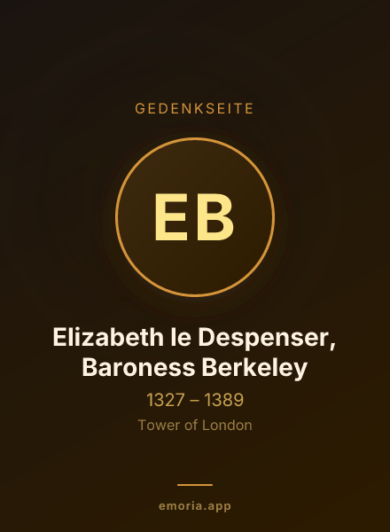 Gedenkportrait von Elizabeth le Despenser, Baroness Berkeley
