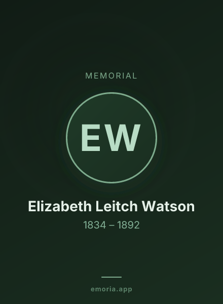 Memorial portrait of Elizabeth Leitch Watson