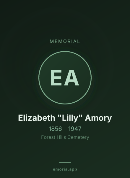 Memorial portrait of Elizabeth "Lilly" Amory