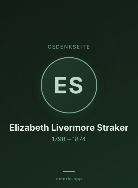 Gedenkportrait von Elizabeth Livermore Straker