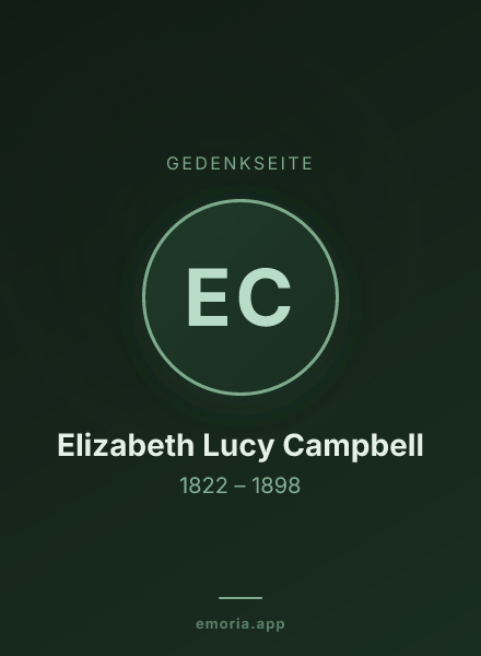 Gedenkportrait von Elizabeth Lucy Campbell