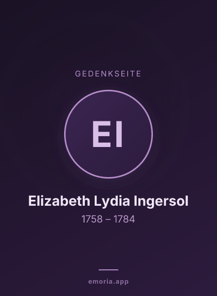 Gedenkportrait von Elizabeth Lydia Ingersol
