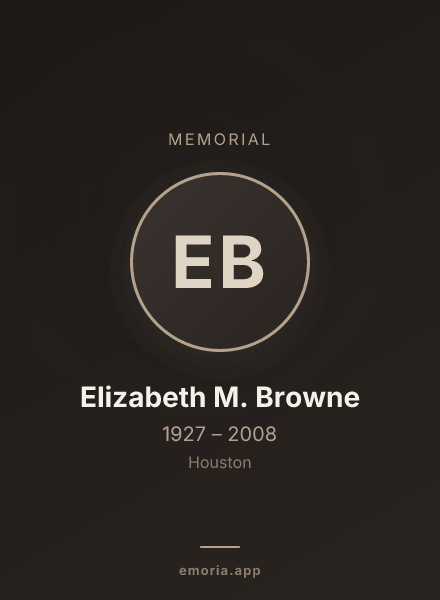 Memorial portrait of Elizabeth M. Browne