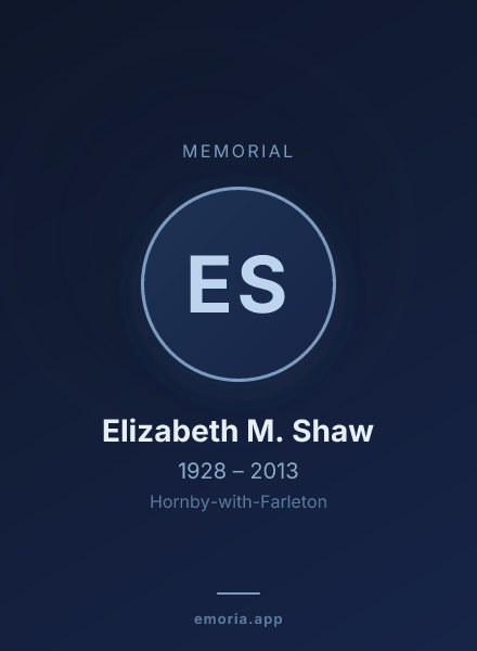 Memorial portrait of Elizabeth M. Shaw