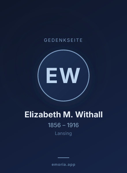 Gedenkportrait von Elizabeth M. Withall