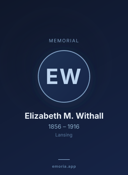 Memorial portrait of Elizabeth M. Withall