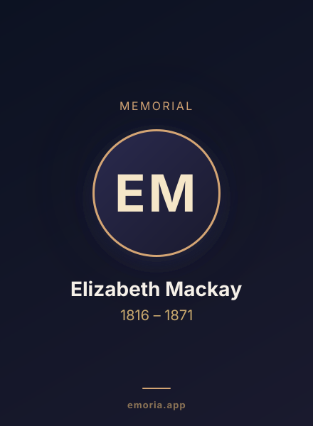Memorial portrait of Elizabeth Mackay
