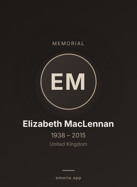 Memorial portrait of Elizabeth MacLennan