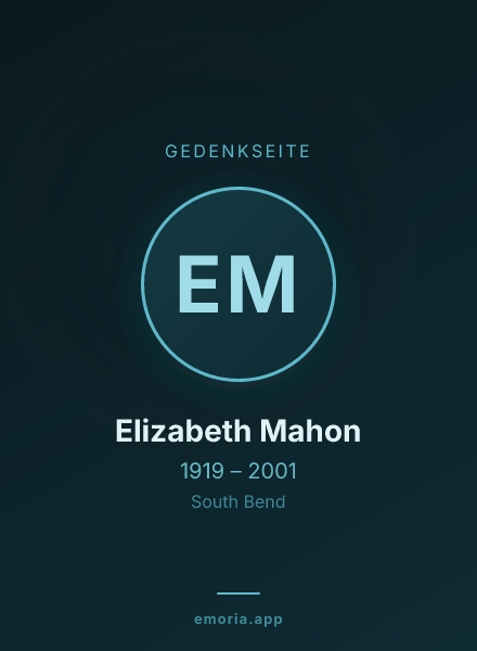 Gedenkportrait von Elizabeth Mahon