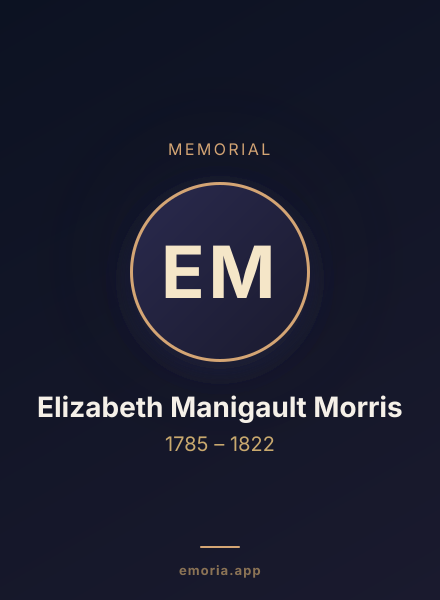 Memorial portrait of Elizabeth Manigault Morris