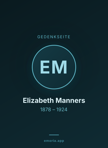 Gedenkportrait von Elizabeth Manners