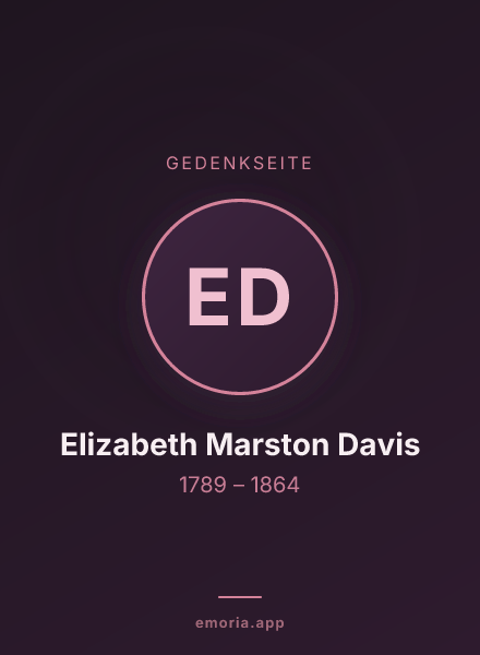 Gedenkportrait von Elizabeth Marston Davis