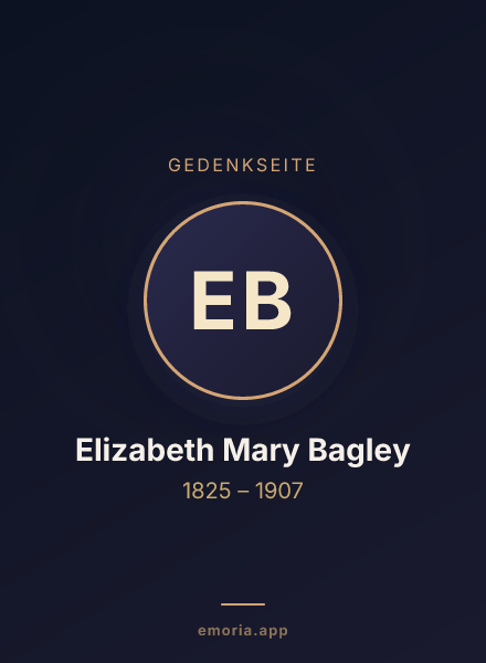 Gedenkportrait von Elizabeth Mary Bagley
