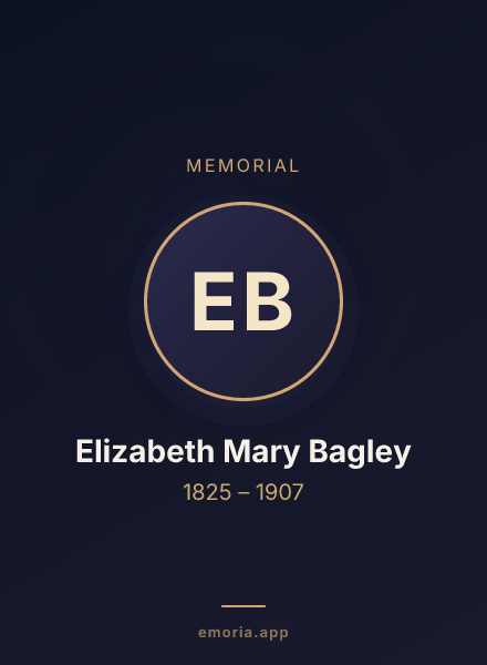 Memorial portrait of Elizabeth Mary Bagley