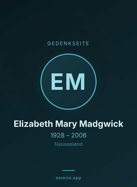 Gedenkportrait von Elizabeth Mary Madgwick
