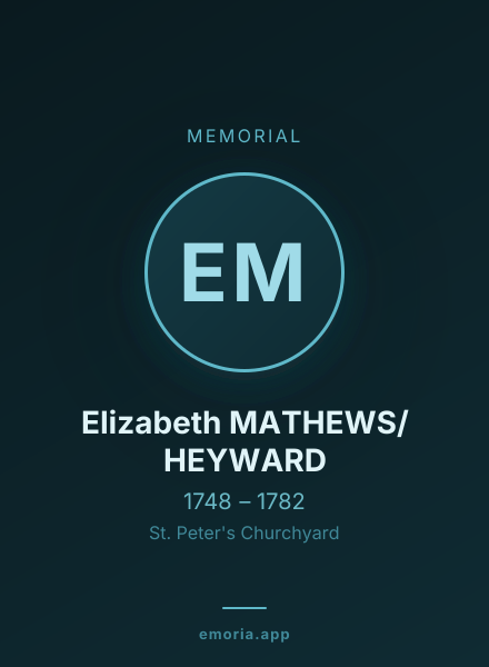 Memorial portrait of Elizabeth MATHEWS/HEYWARD