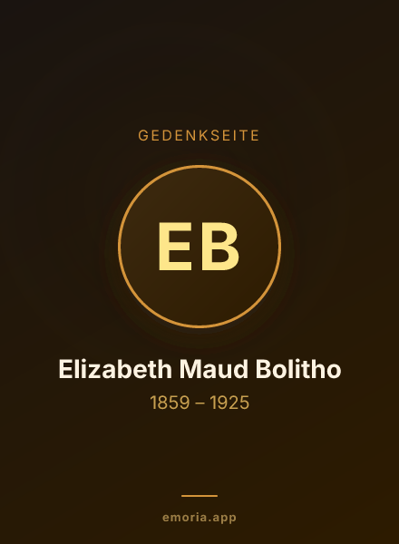 Gedenkportrait von Elizabeth Maud Bolitho