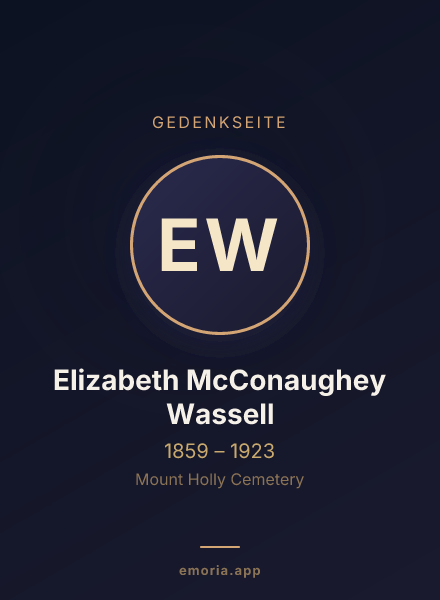 Gedenkportrait von Elizabeth McConaughey Wassell