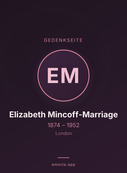 Gedenkportrait von Elizabeth Mincoff-Marriage