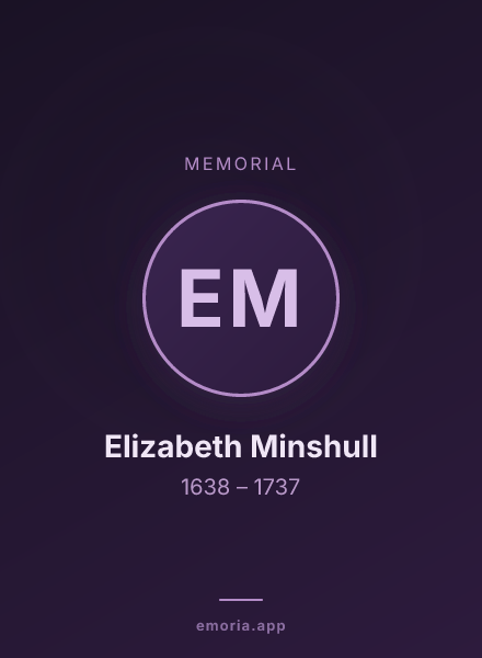 Memorial portrait of Elizabeth Minshull