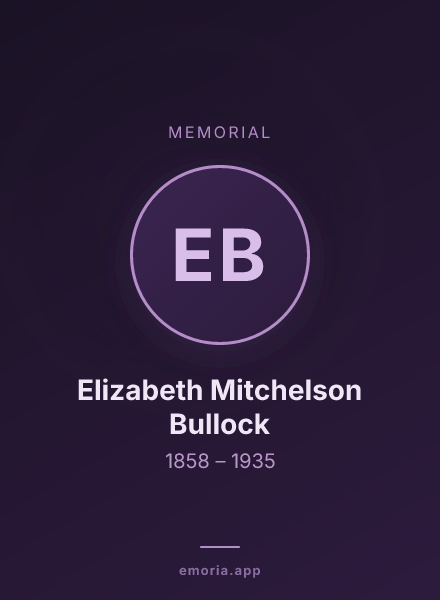 Memorial portrait of Elizabeth Mitchelson Bullock